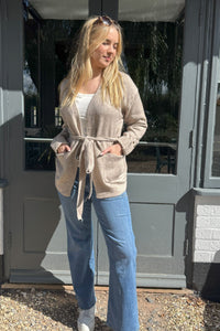 Weekend Escape Belted Cardigan