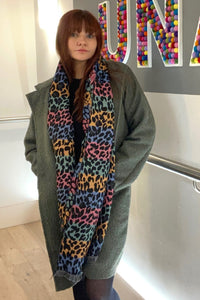 Bold Animal Print Scarf by Alex Max