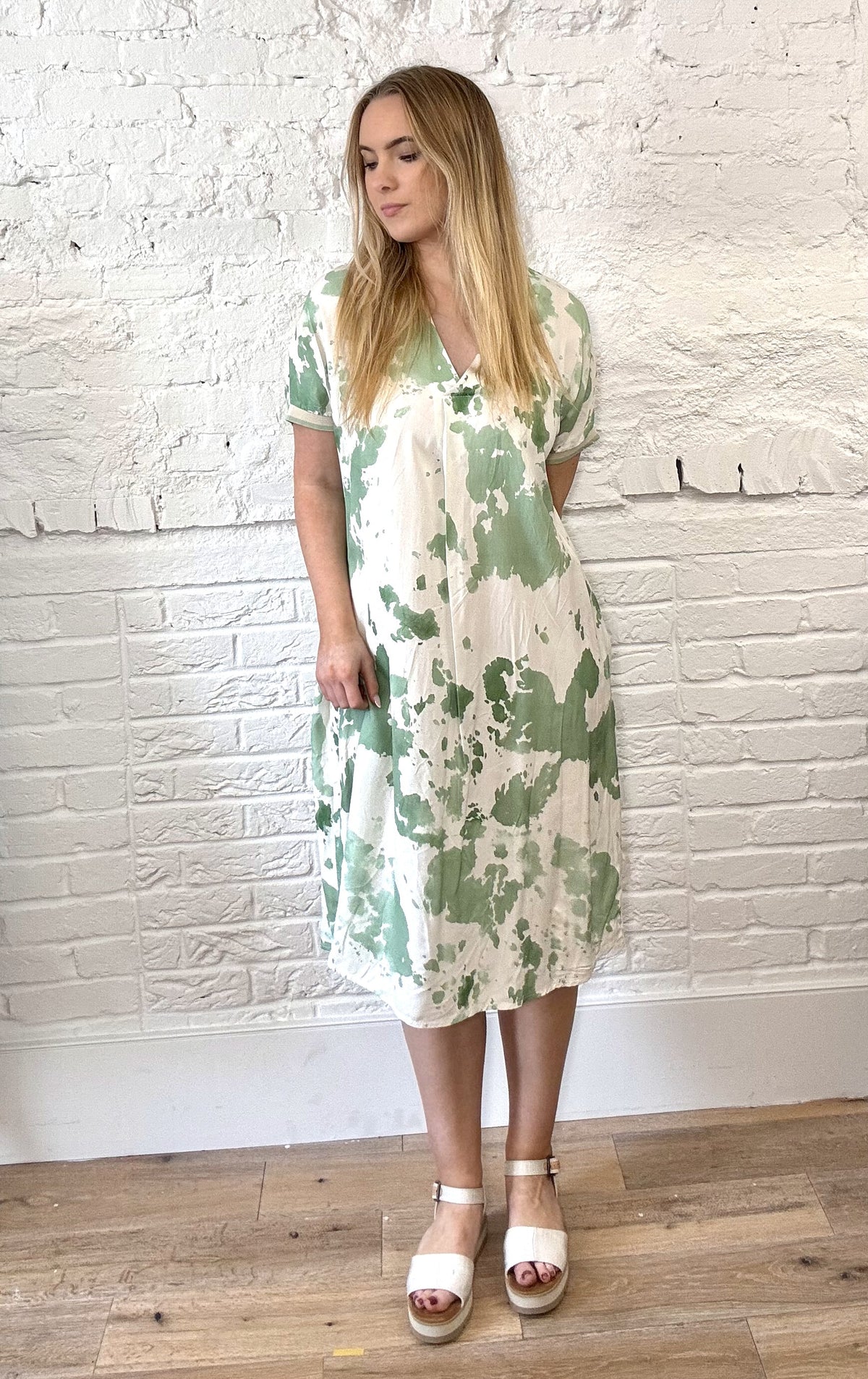 Splatter Print Loose Fit Dress