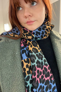 Bold Animal Print Scarf by Alex Max