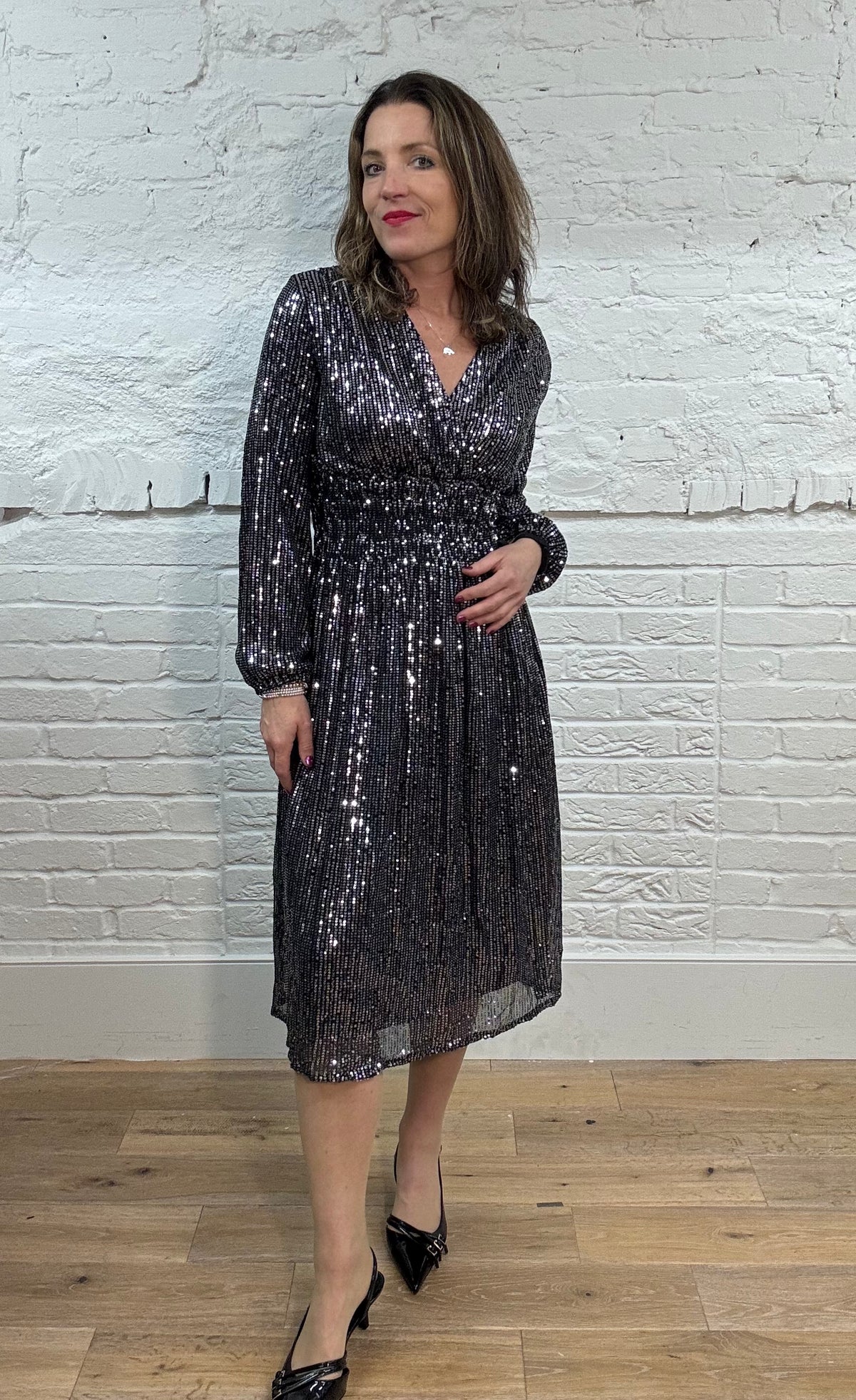 The Breeze Midi Sequin Dress