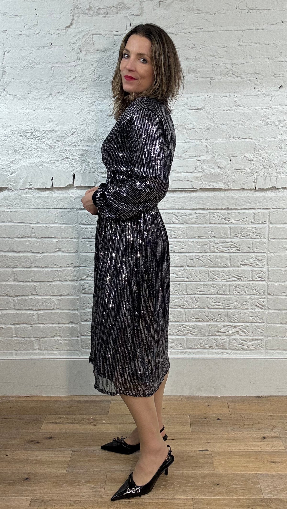 The Breeze Midi Sequin Dress