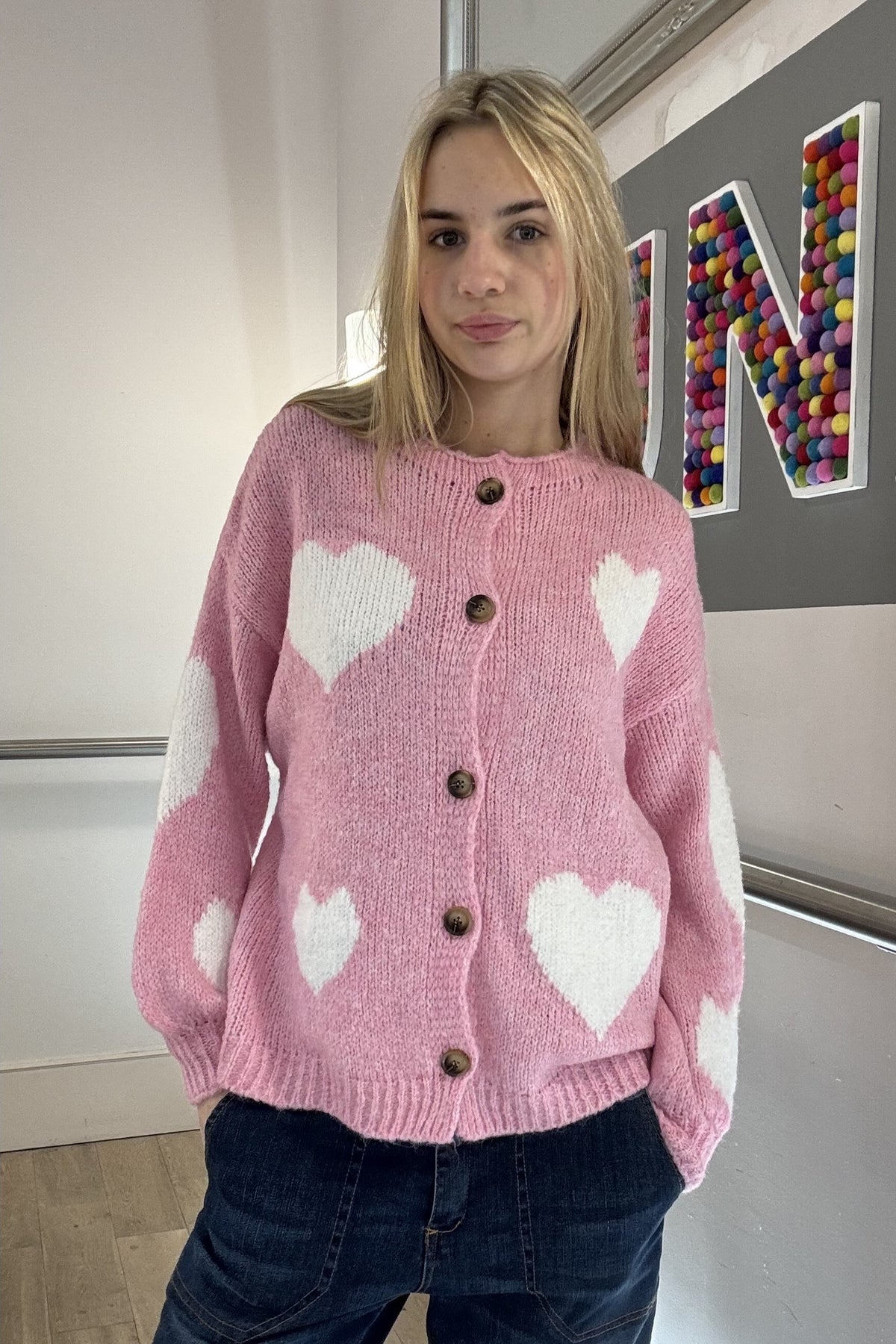 Knit Cardigan Lazy Oaf Heart Cardigan Shop Cosy Heart Pattern