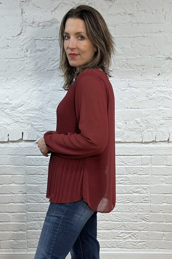 Eve Sequined Pleated Top