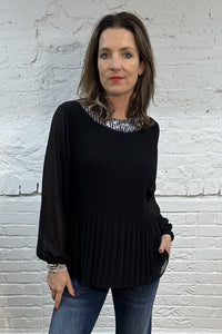 Eve Sequined Pleated Top