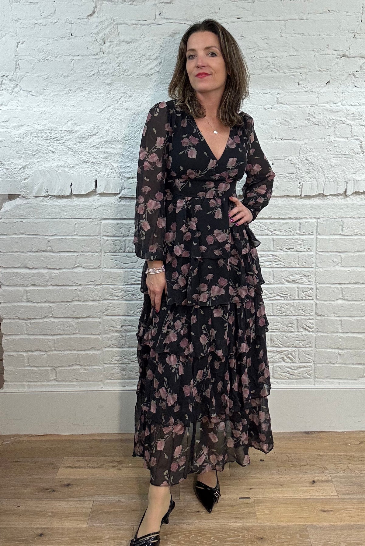 Francesca Tiered Floral Maxi Dress
