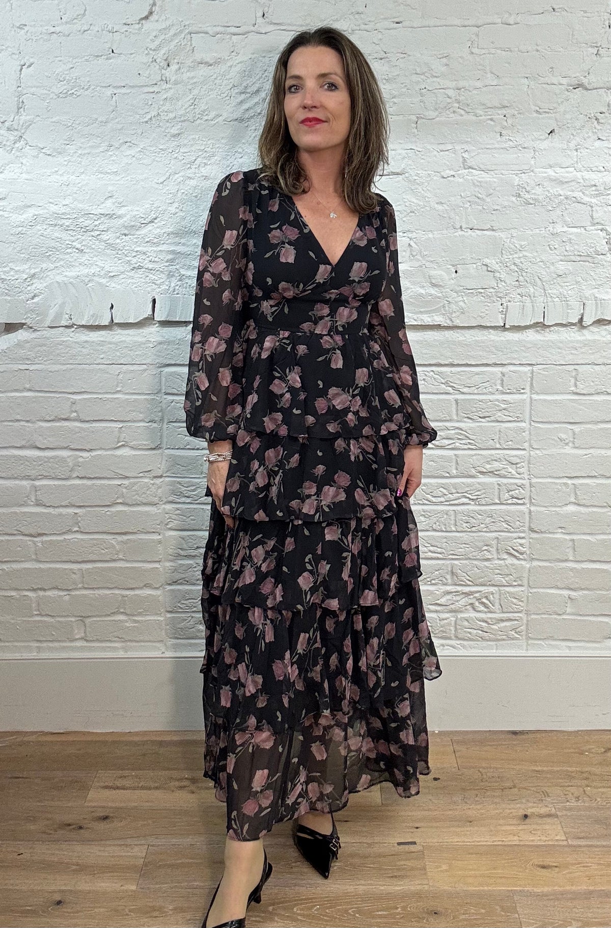 Francesca Tiered Floral Maxi Dress