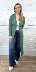 Long Side Slit Cardigan