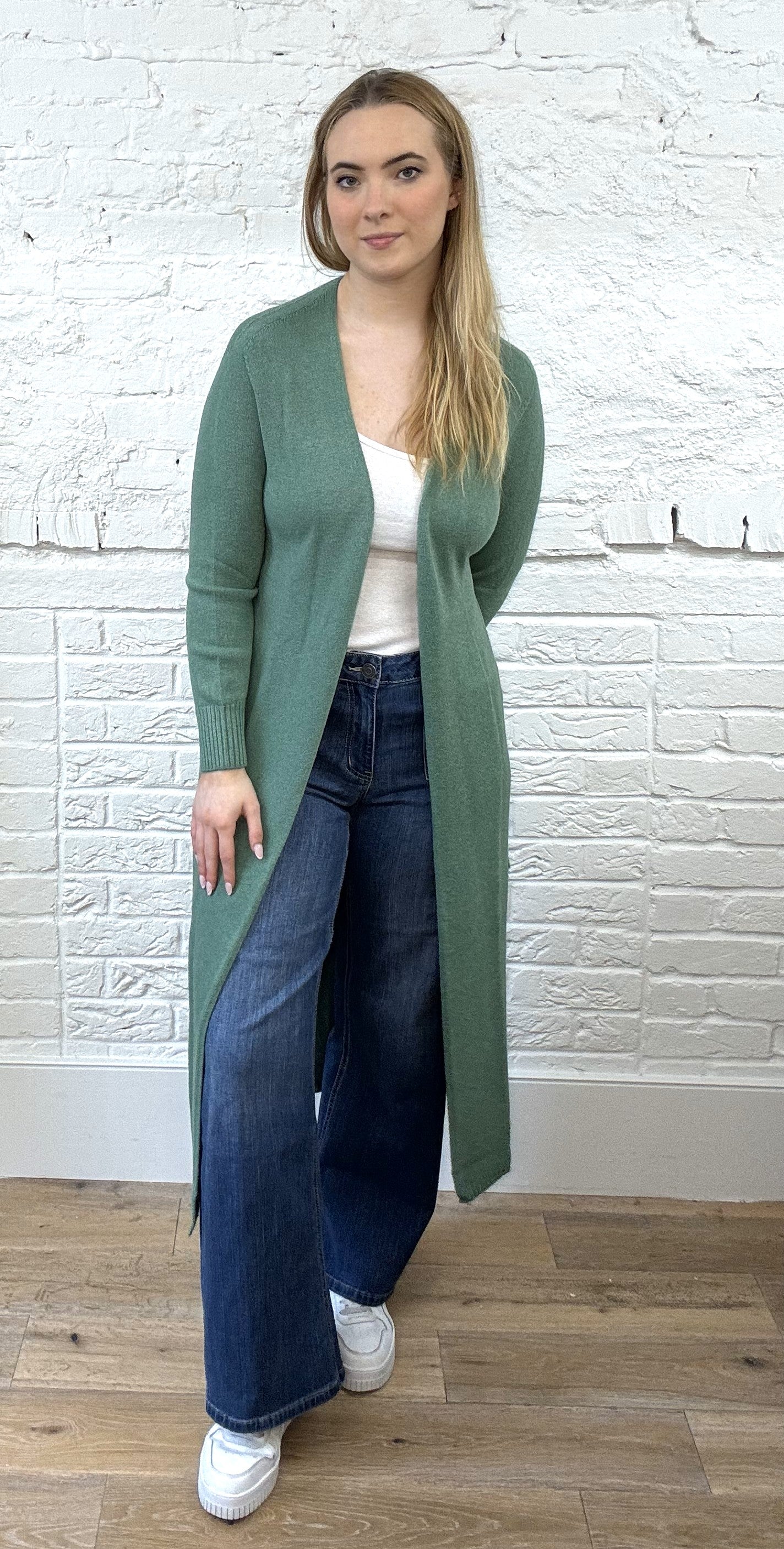 Long Side Slit Cardigan