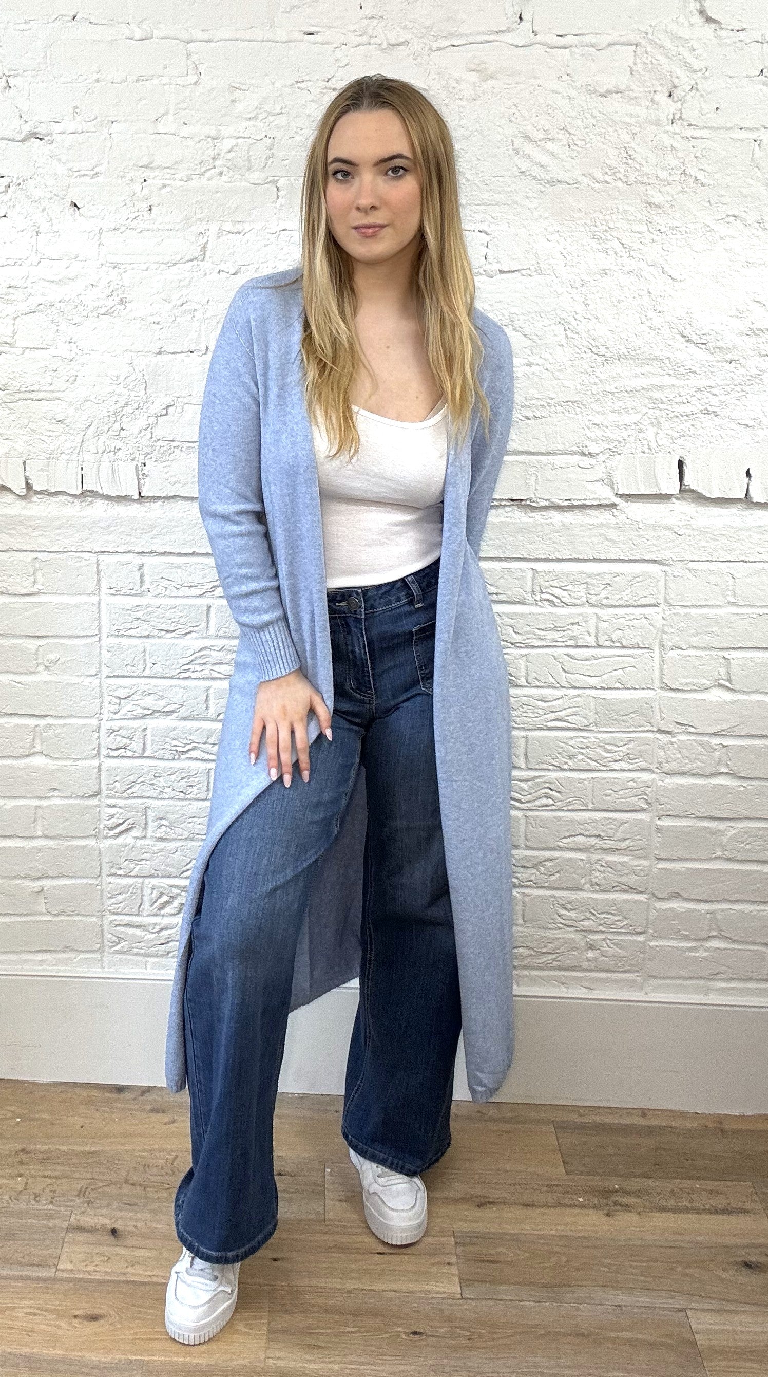 Long Side Slit Cardigan