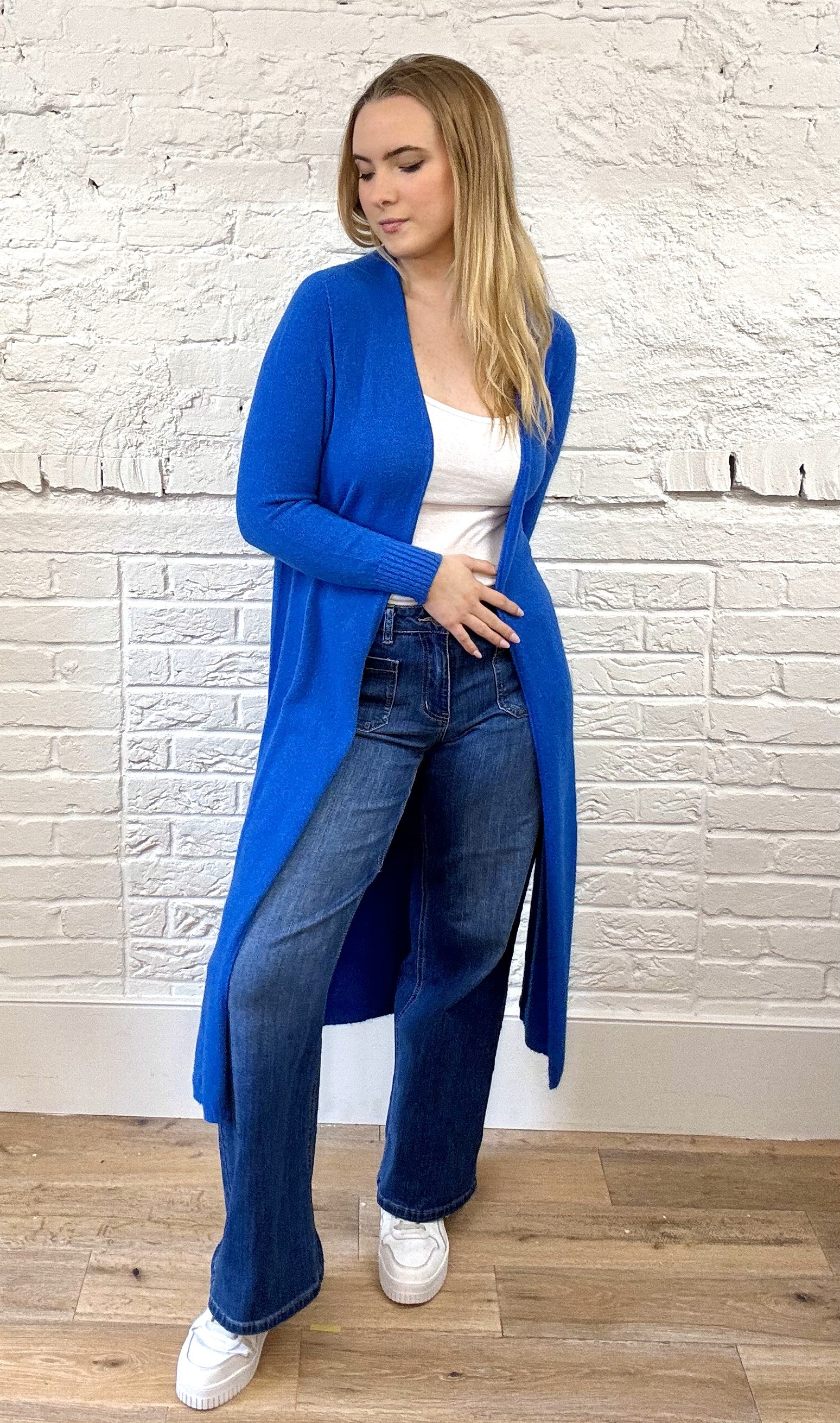 Long Side Slit Cardigan