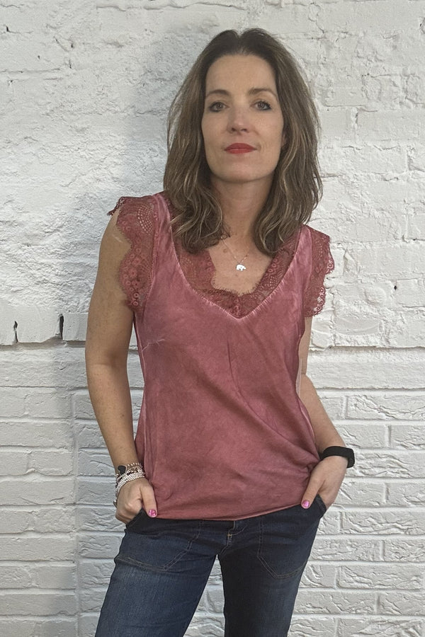 Silky Wide Lace Cami