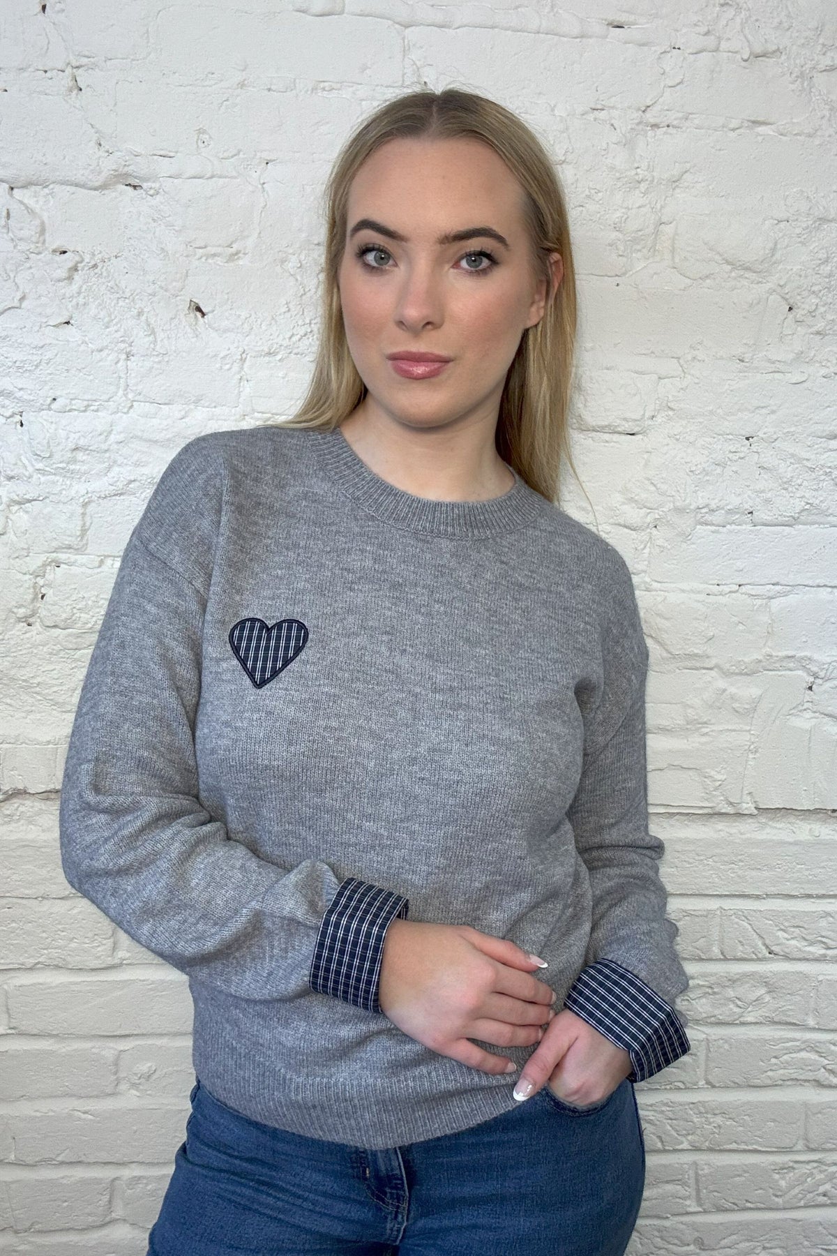 Oxford Heart Sweater