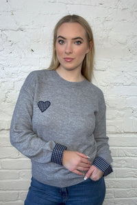 Oxford Heart Sweater