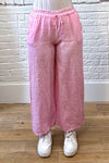 100% Linen Drawstring-Waist Trousers