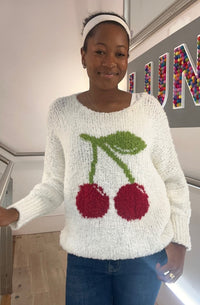 Cherry Boucle Jumper