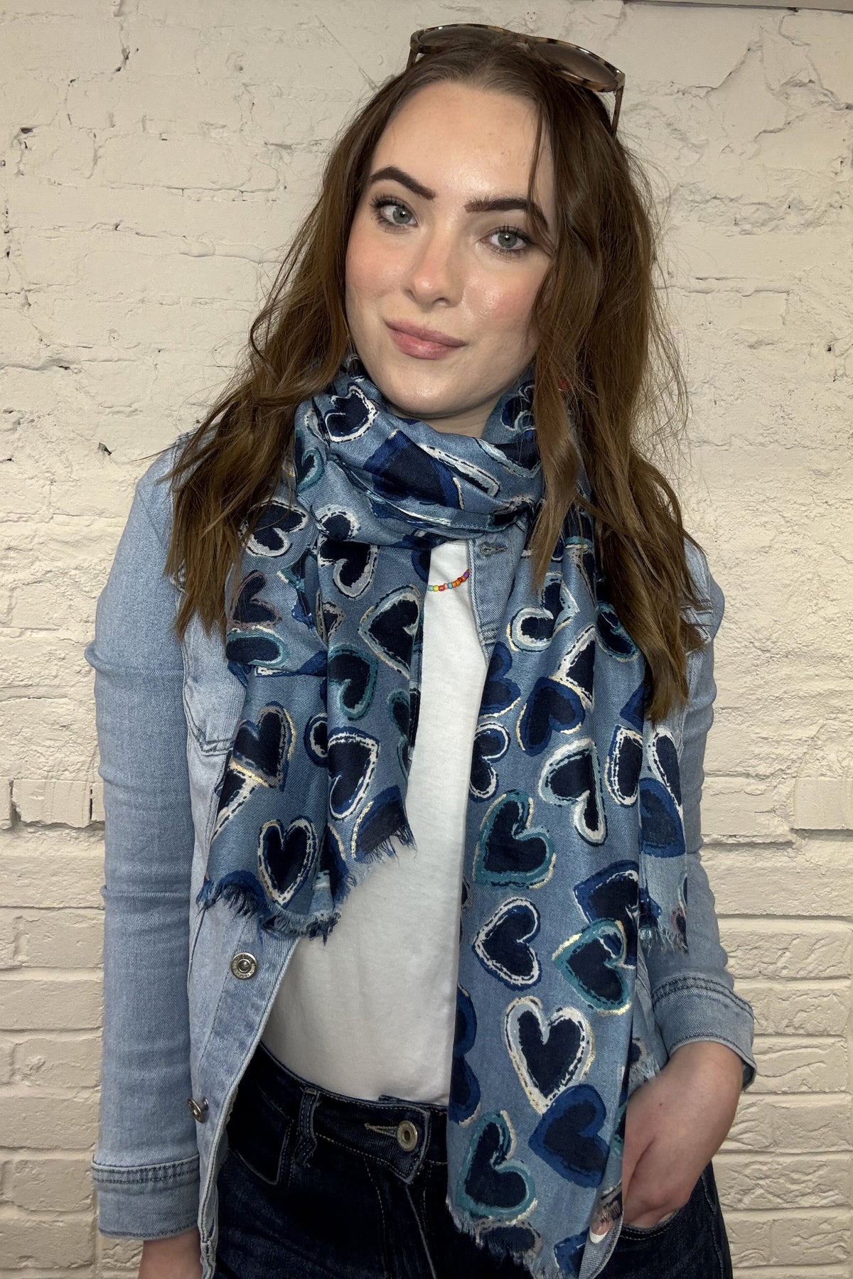 The Hallie Heart Print Scarf