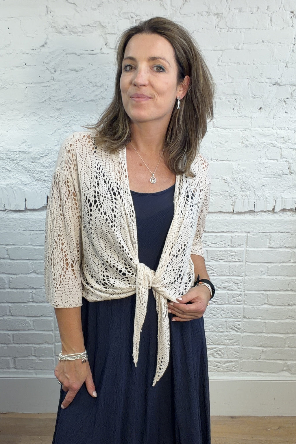 The Juna Crochet Wrap Top
