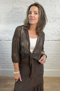The Juna Crochet Wrap Top