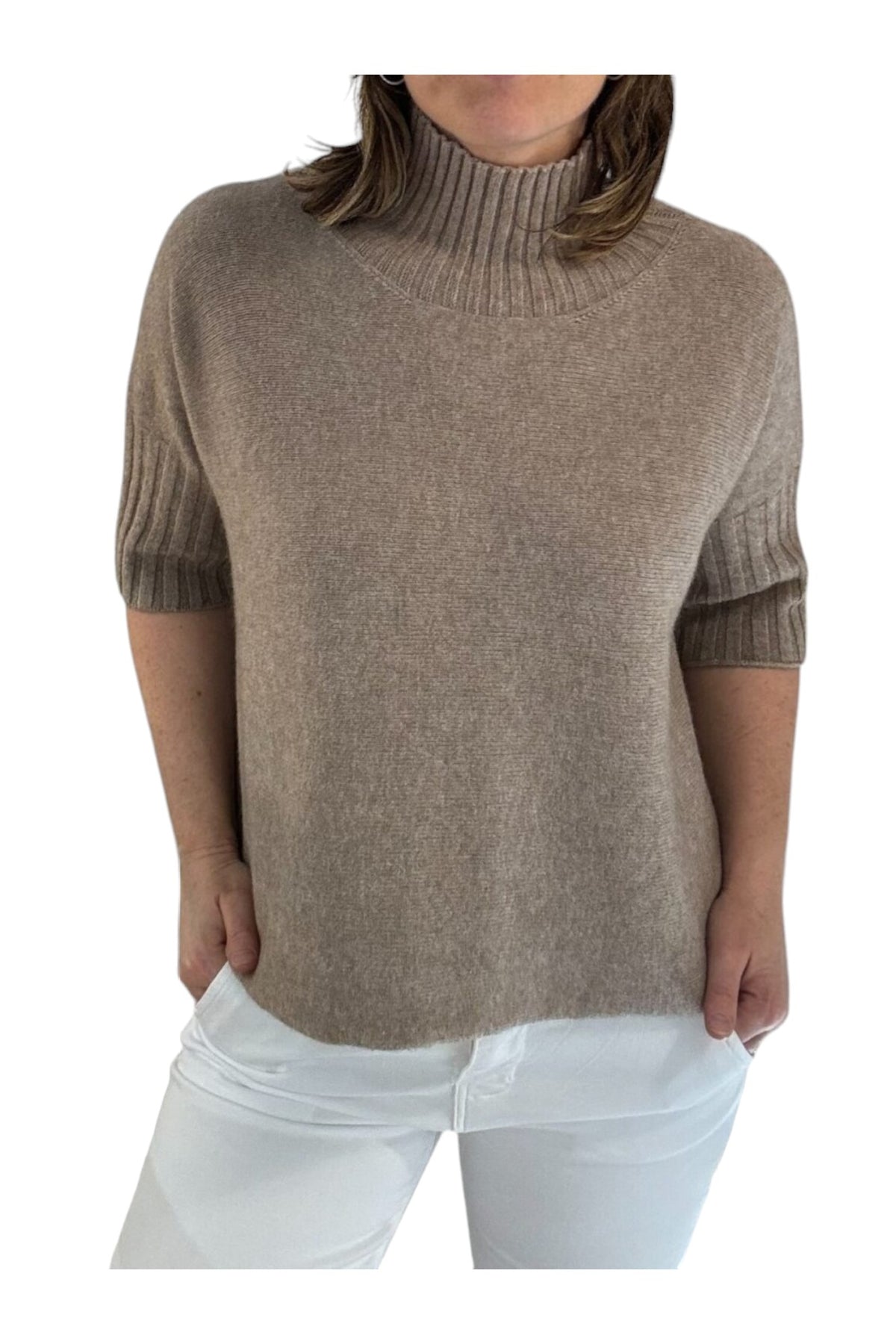 High Neck 3/4 Sleeve Jumper