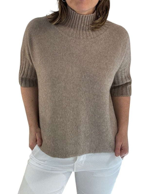 High Neck 3/4 Sleeve Jumper