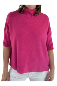 High Neck 3/4 Sleeve Jumper