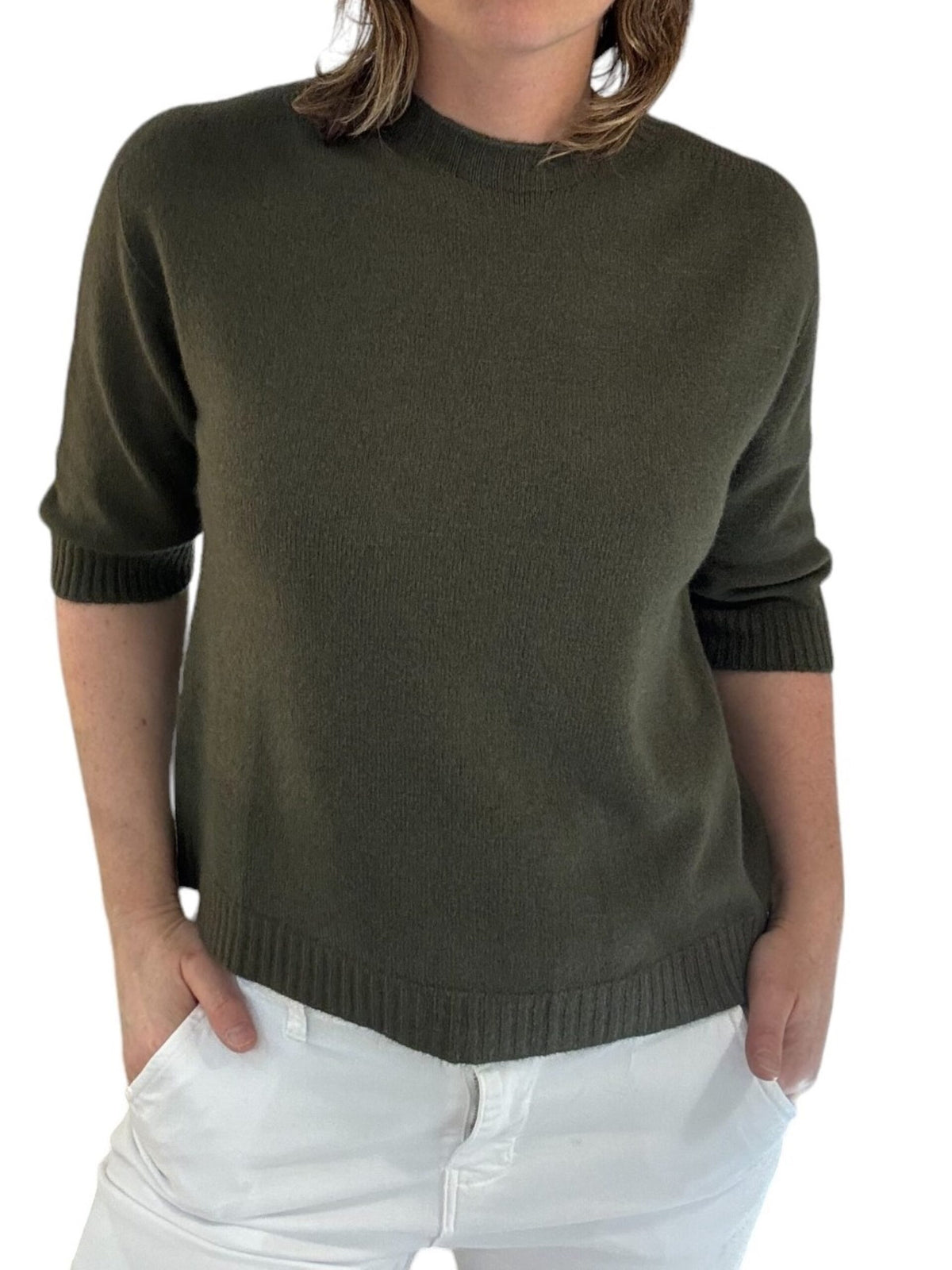 Short Round Neck Jumper