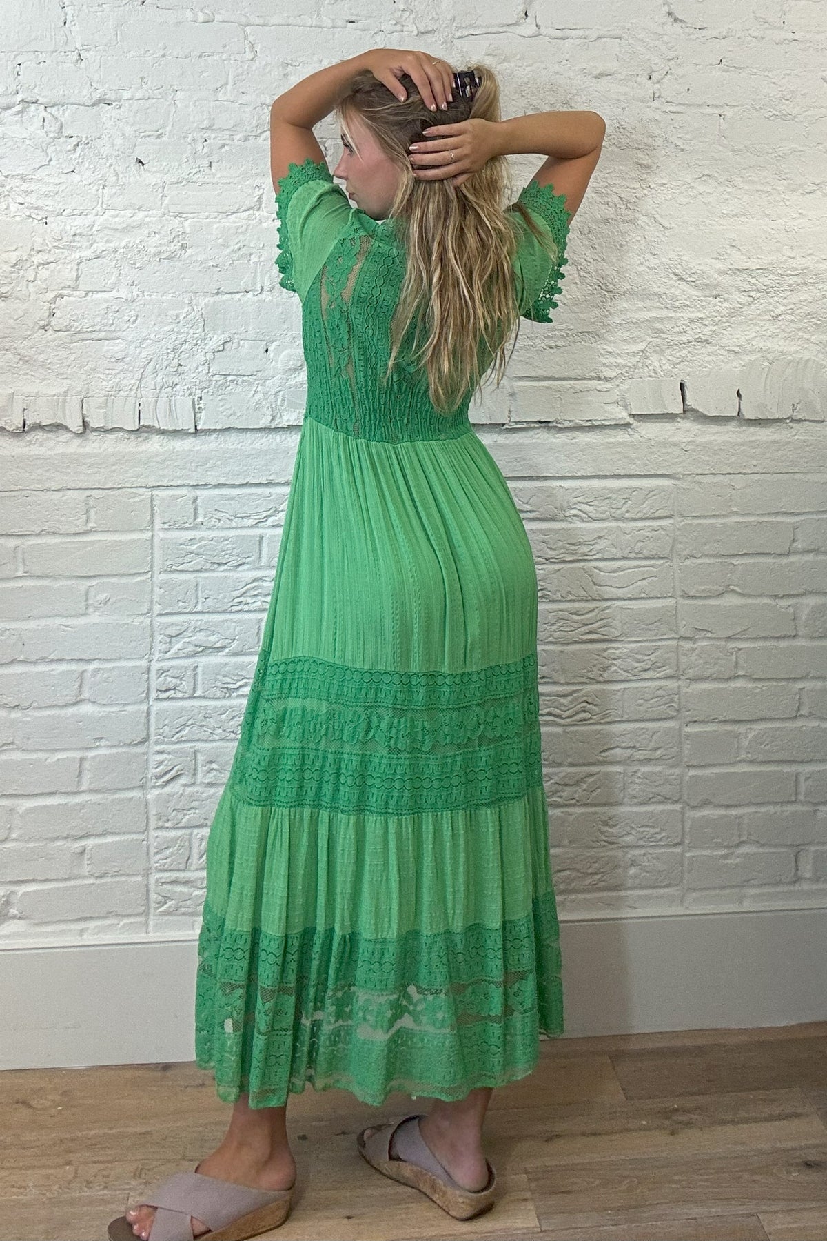 Embroidery Lace & Sequin Maxi Dress