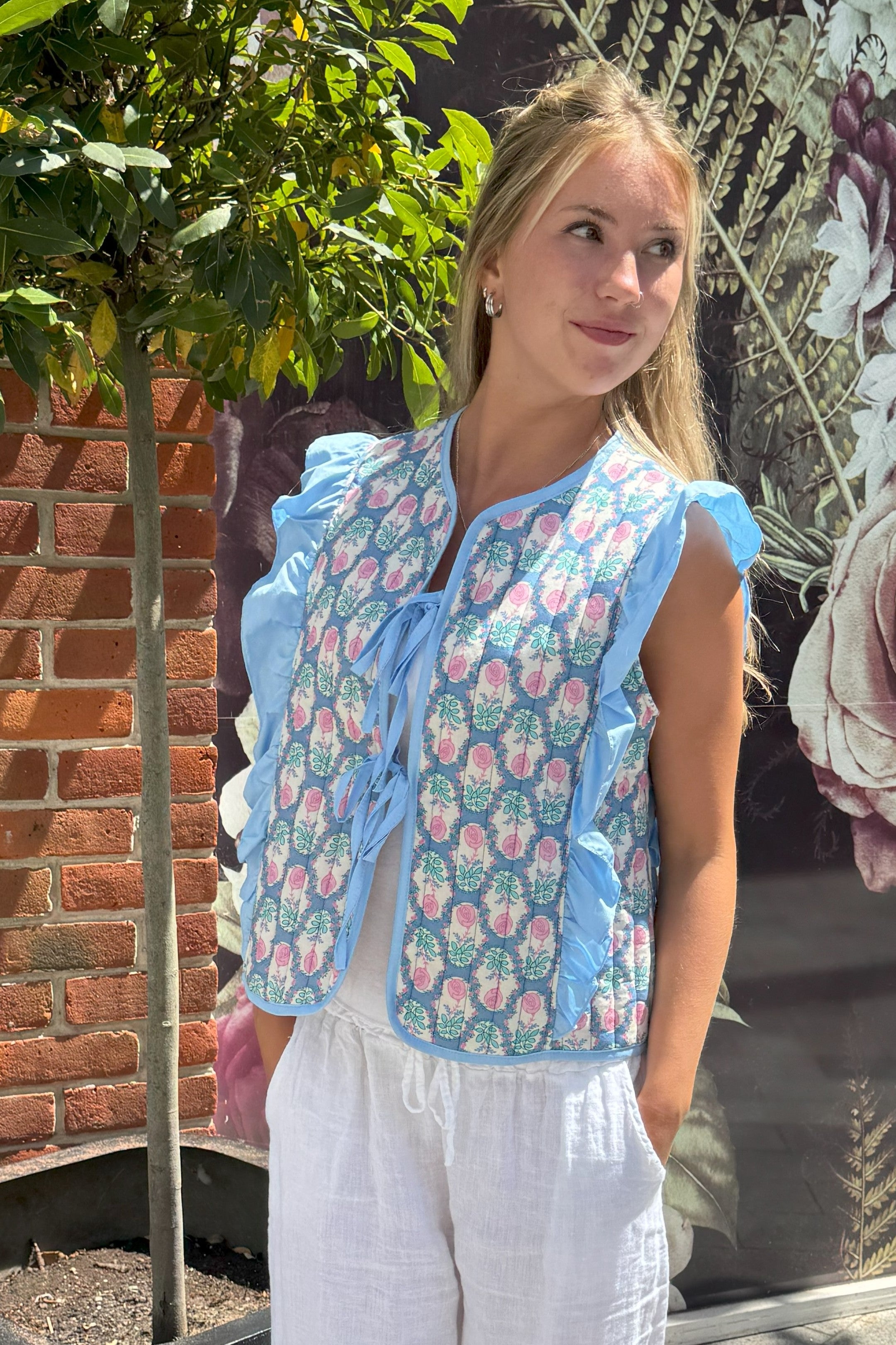 Rose Bud Quilted Gilet