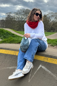 The Gracie Hi Lo V-Neck Jumper