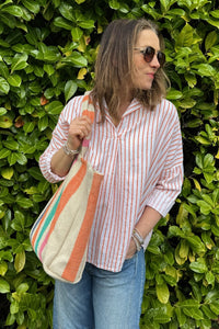 Alexa Woven Striped Shopper