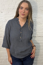 Masie Button Front Top