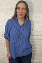 Masie Button Front Top