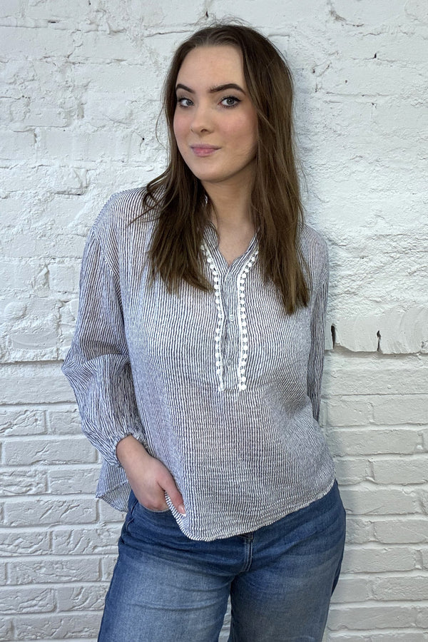 The Pippin Pom-Pom Trim Shirt