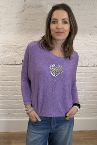 Sequin Balloon Heart Top