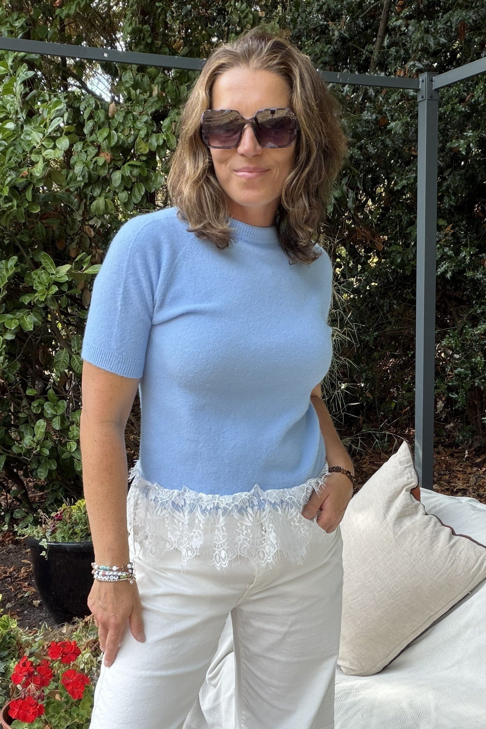 Josie Lace Trim Knit Jumper