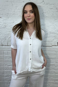 Pia Relaxed Cotton-Linen Shirt