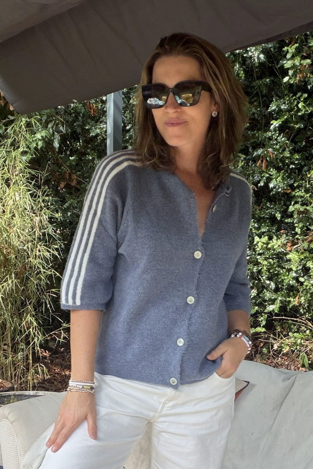 Naomi Stripe Sleeve Cardigan