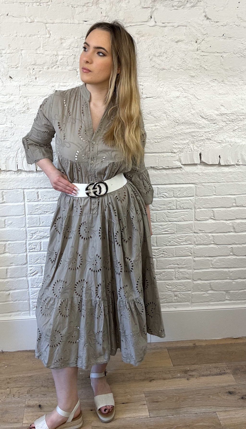 Broderie Anglaise Tiered Dress