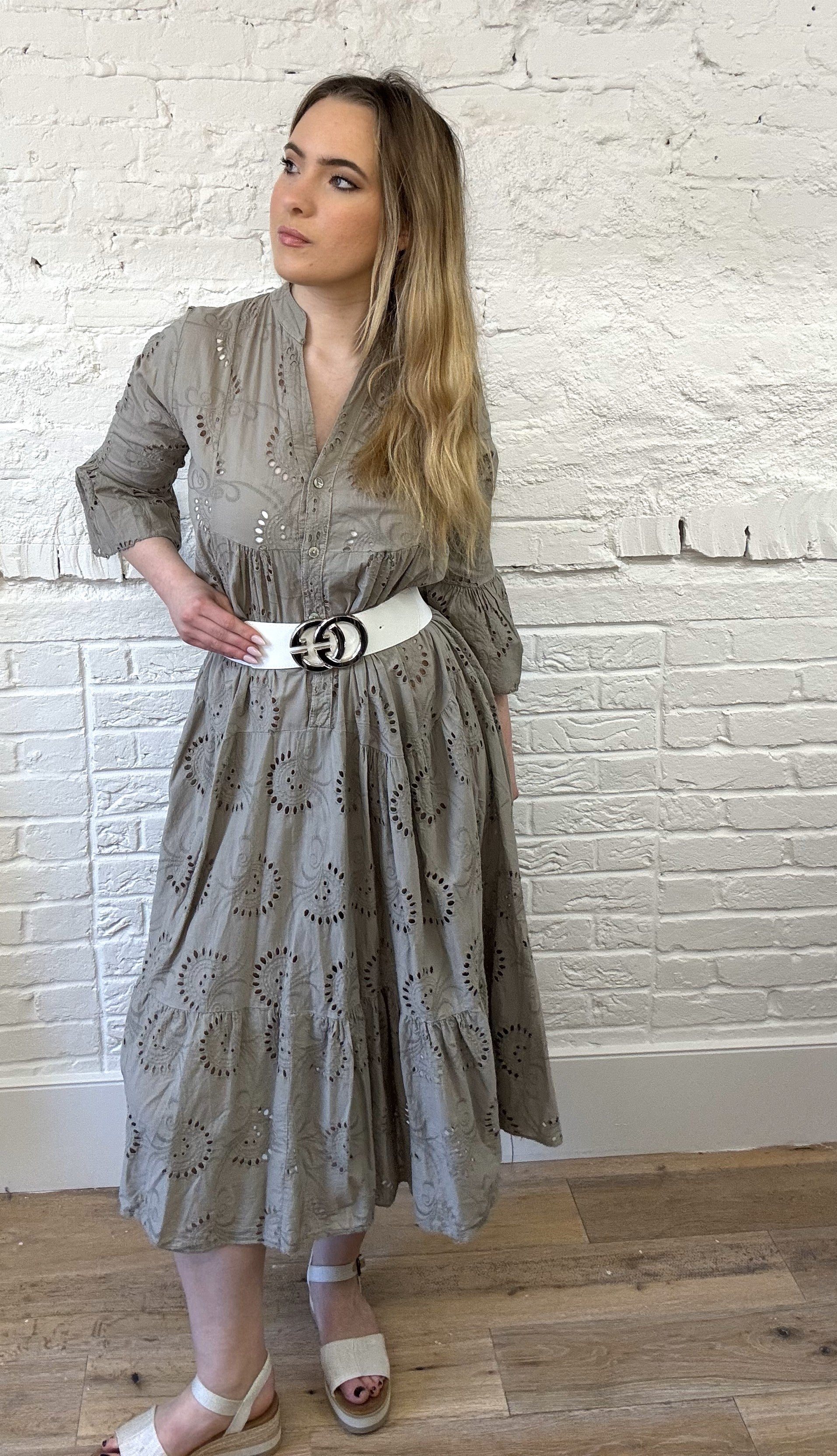 Broderie Anglaise Tiered Dress