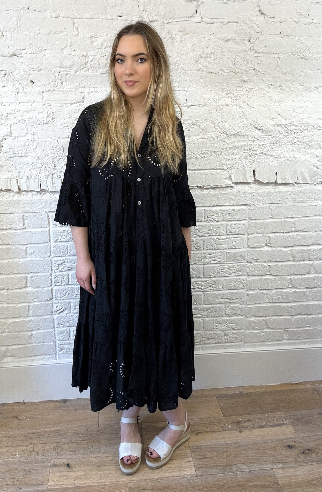 Broderie Anglaise Tiered Dress