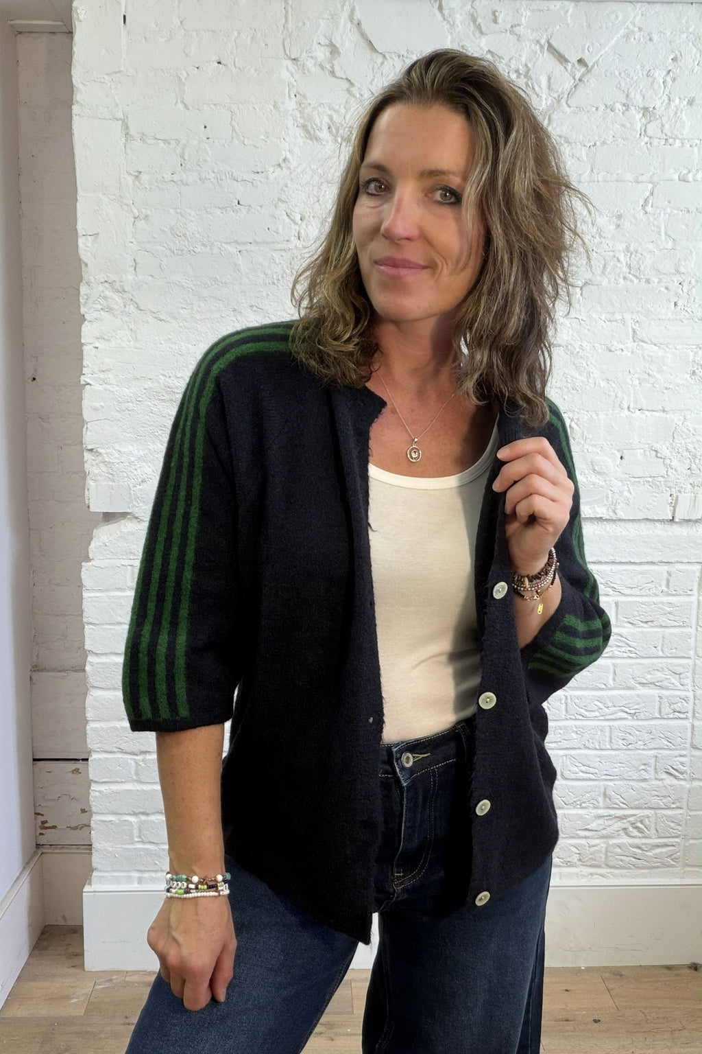 Naomi Stripe Sleeve Cardigan