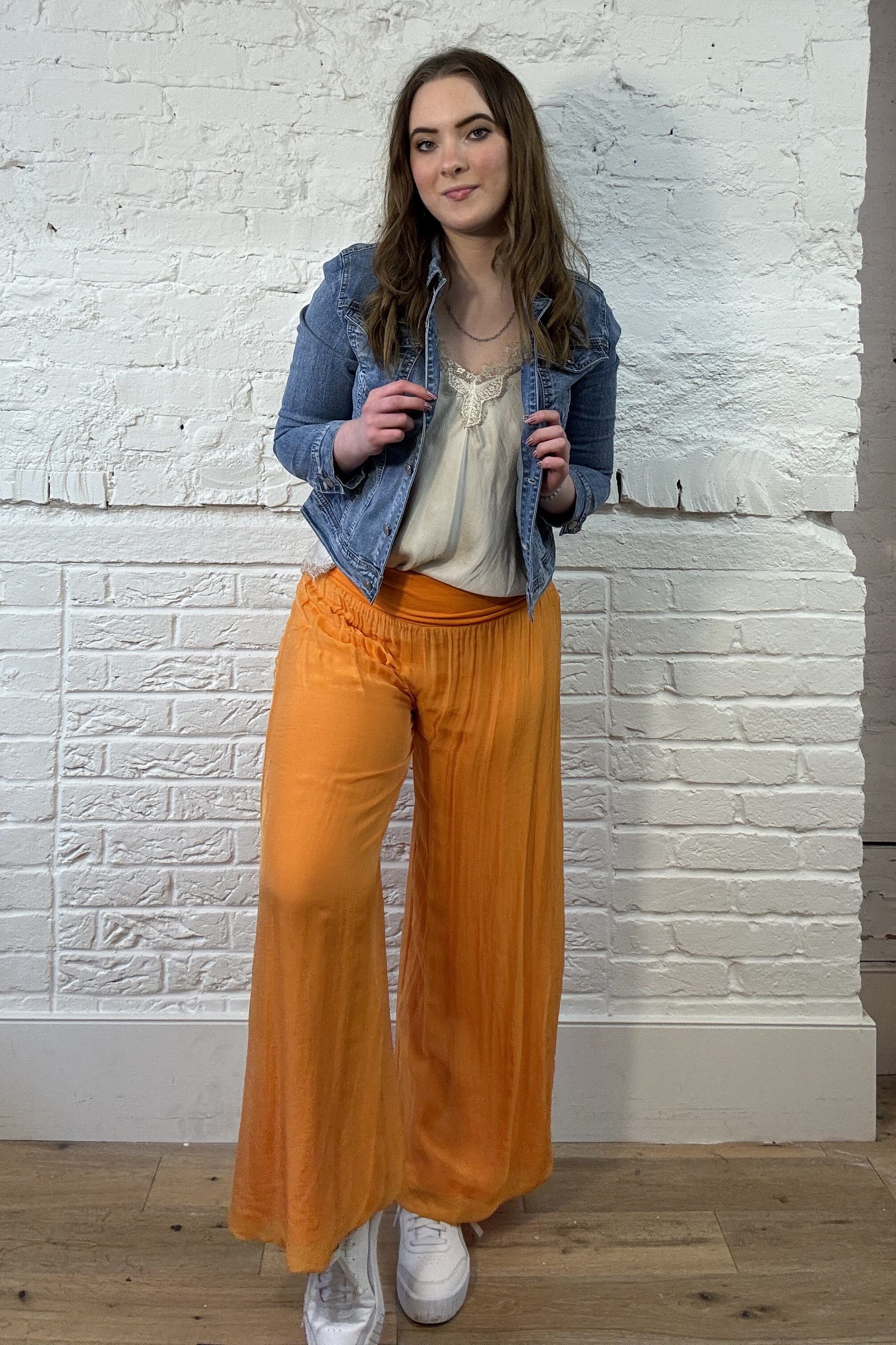 Silk Waistband Trousers
