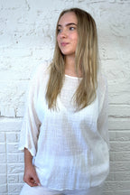 100% Cotton Plain Short Sleeve Top (Larger Fit)