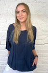 100% Cotton Plain Short Sleeve Top (Larger Fit)