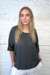 100% Cotton Plain Short Sleeve Top (Larger Fit)
