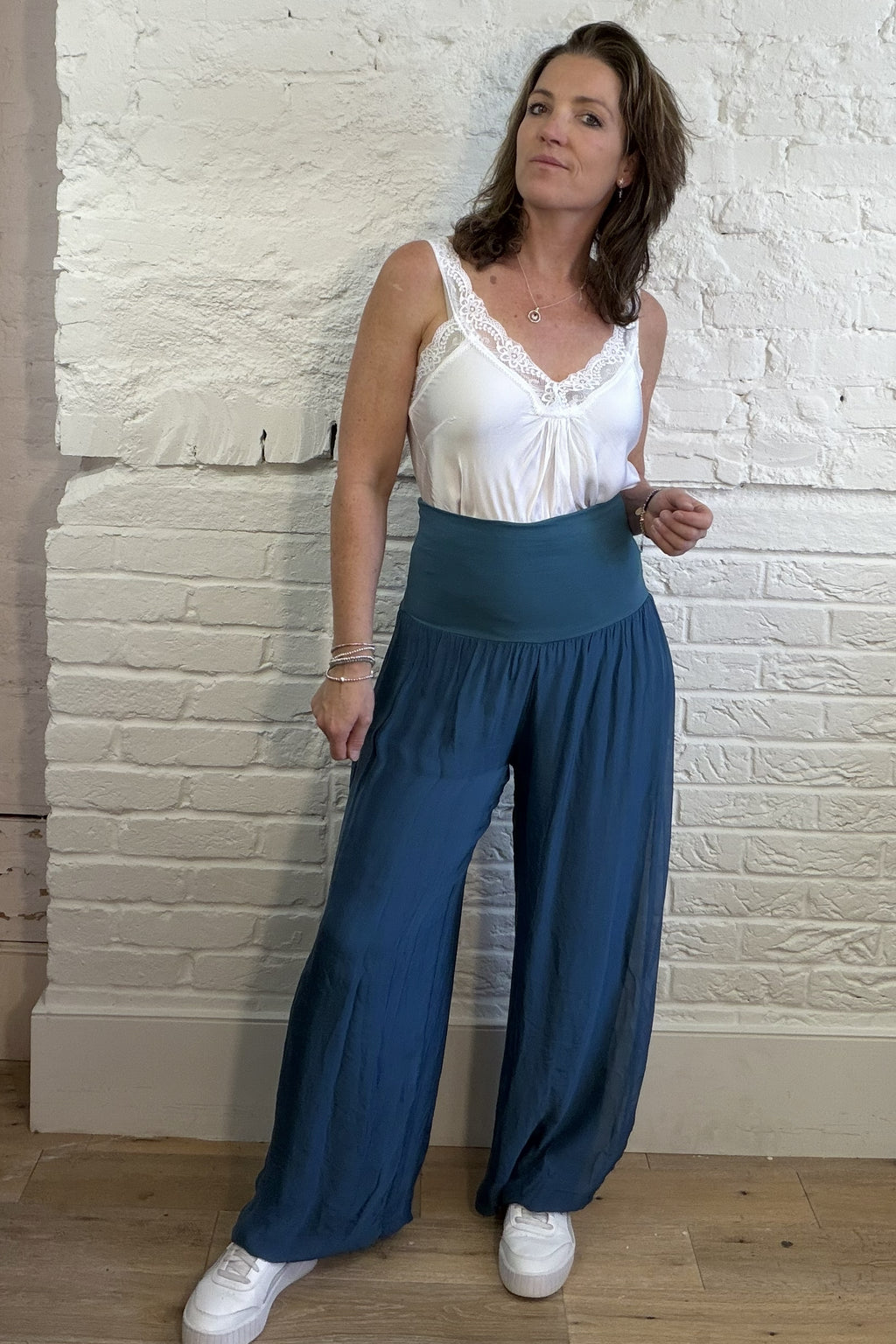 Silk Waistband Trousers