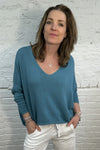 The Gracie Hi Lo V-Neck Jumper