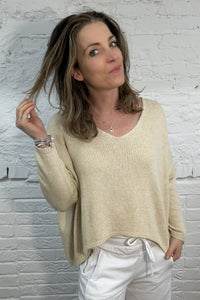 The Gracie Hi Lo V-Neck Jumper