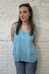 Cotton & Linen Mix Sleeveless Top